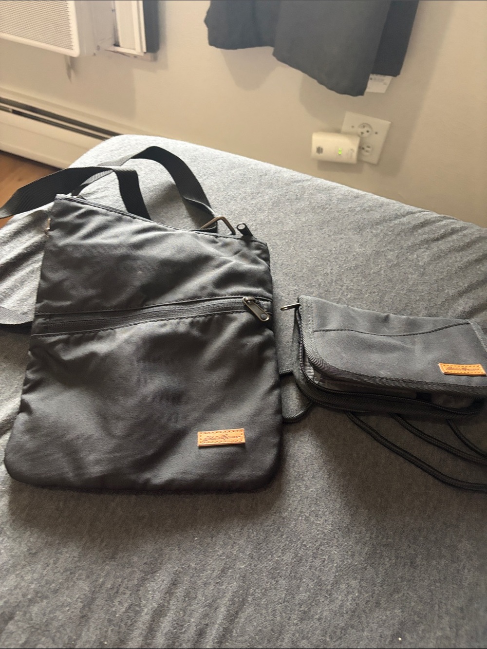 Eddie Bauer Black Compact Crossbody Mini Bag and crossbody wallet!